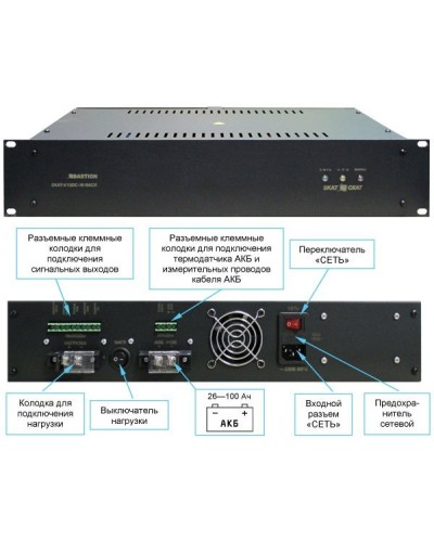SKAT -V.12DC-18 RACK (СКАТ ИБП-12/18-RACK) (2145). Источник вторичного электропитания резервированный. Бастион в Череповце
