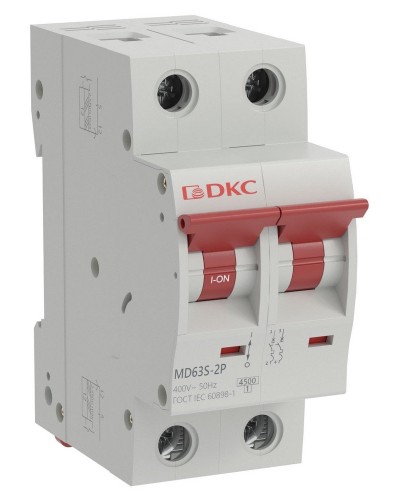 YON max MD63S 2P 25А 4,5кА C (MD63S-2PC25). Автоматический выключатель. ДКС в Череповце