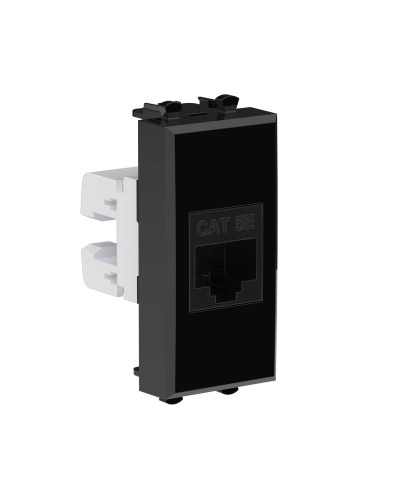 Розетка RJ-45, кат.5E, Avanti, 1 модуль, черный квадрат (4402661): Розетка компьютерная модульная в Череповце