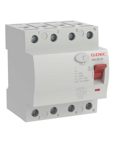YON MAX MDL100 ВДТ, 4P, 30mA, 40A, АС (MDL100-4P2-40-AC). Автоматический выключатель дифференциальный (УЗО). ДКС в Череповце