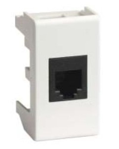 Розетка RJ-45 Viva 1 модуль белая (45048): Розетка компьютерная экранированная с одним разъёмом в Череповце
