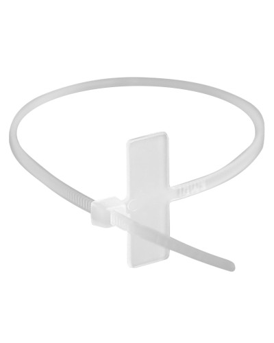 Хомут 2,5x100 белый (100шт) (252100SR-M): Хомут маркировочный, горизонтальная табличка под замком 24,5x7,8 в Череповце
