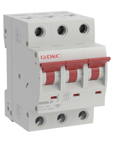 YON max MD63N 3P 40А 6кА C (MD63N-3PC40). Автоматический выключатель. ДКС в Череповце