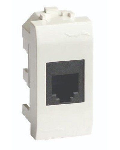 Розетка RJ-45 Brava 1 модуль слоновая кость (75457S): Розетка компьютерная с одним разъёмом в Череповце