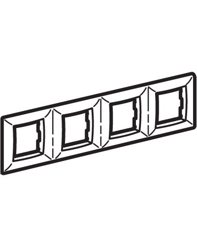 Рамка на 2+2+2+2 модуля (четырехместная), белая (75014W): Рамка четырехместная, Brava в Череповце