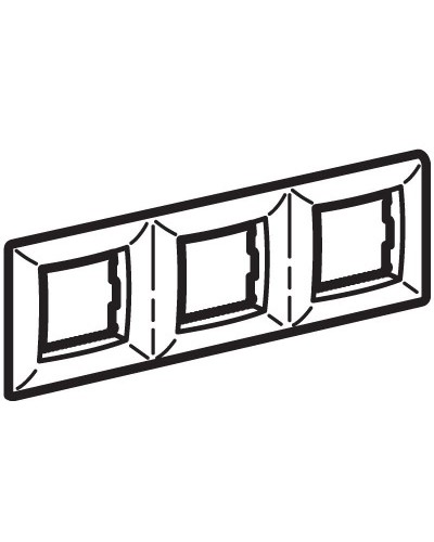 Рамка на 2+2+2 модуля (трехместная), белая (75013W): Рамка трехместная, Brava в Череповце