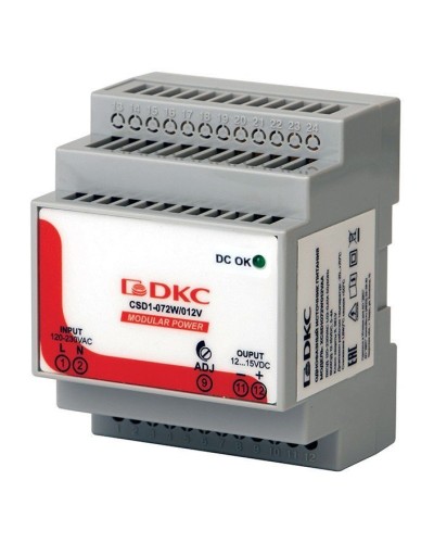 Источник питания однофазный, 72Вт, 3А, 24В (XCSD1072W024VAA). Источник питания  MODULAR POWER однофазный. ДКС в Череповце