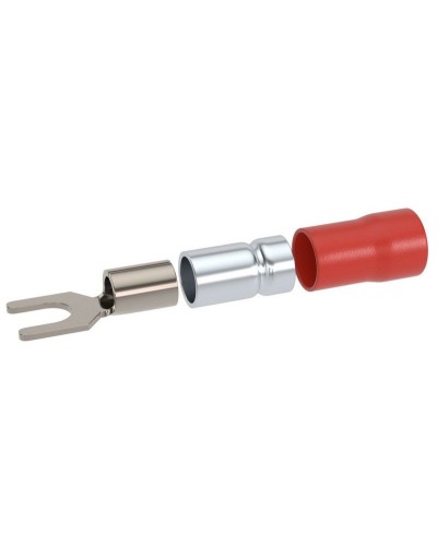 Наконечник вилочный НВИ 0,25-1,5 М3,5 (D3,7мм) (100 шт) (2A135P-DS-PVC). Наконечник вилочный с изолированным фланцем ПВХ, двойная гильза. ДКС в Череповце