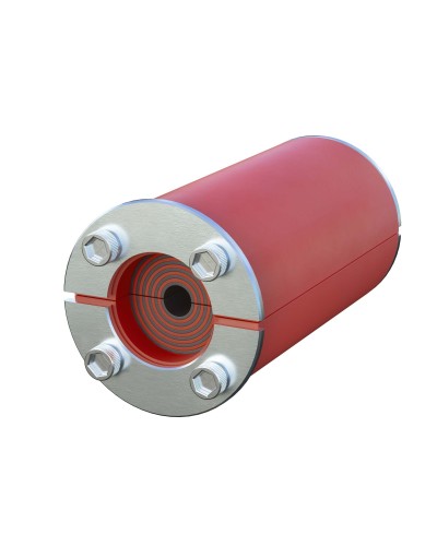Проходка круглая, нержавеющая, D75х70 мм с проемом 40х40 мм (DXF3122): Проходка круглая, нержавеющая, с проёмом в Череповце