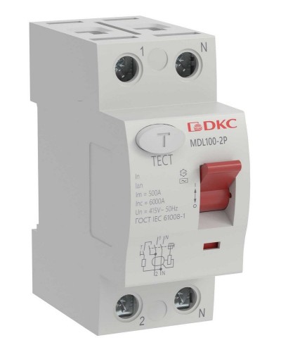 YON MAX MDL100 ВДТ, 2P, 30mA, 16A, АС (MDL100-2P2-16-AC). Автоматический выключатель дифференциальный (УЗО). ДКС в Череповце