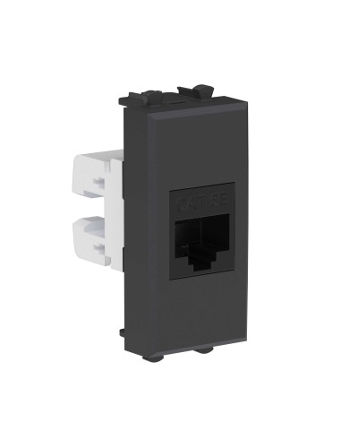 Розетка RJ-45, кат.5E, Avanti, 1 модуль, черный матовый (4412661): Розетка компьютерная модульная в Череповце