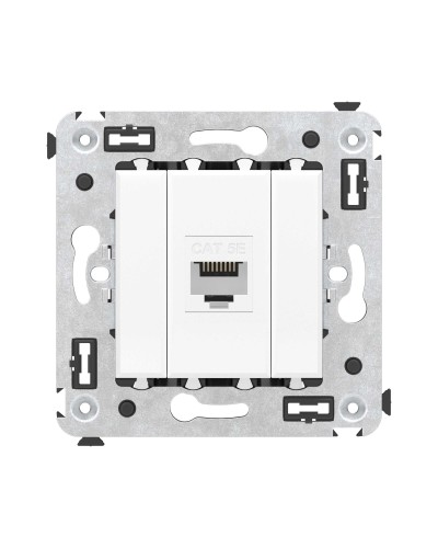Розетка RJ-45 в стену, кат.5E, Avanti, одинарная, белое облако (4400663). Розетка компьютерная. ДКС в Череповце