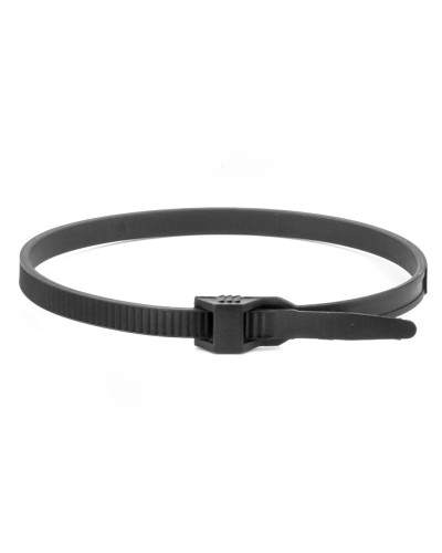 Хомут 9х300 P6.6 черный (100шт) (26502SR). Хомут с плоским замком. ДКС в Череповце