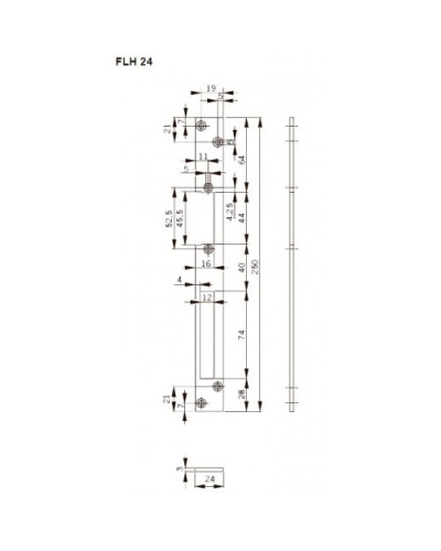 FLH24. Запорная планка длинная. dormakaba в Череповце
