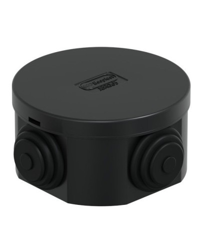Коробка JBR065 D=65х35, 4 вых., IP44, черная (44004BL-1). Коробка монтажная. Экопласт в Череповце
