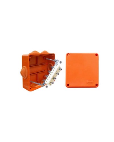 Коробка JBS100 100х100х55, 6 вых., 4P (0,15…4мм²) (43147HF): Коробка монтажная, огнестойкая, без галогена в Череповце