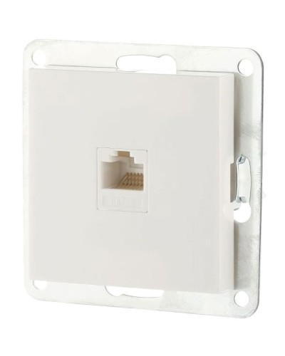 Розетка RJ-45 кат.5е с накладкой, белый LK80 (846104-1). Розетка компьютерная. Экопласт в Череповце