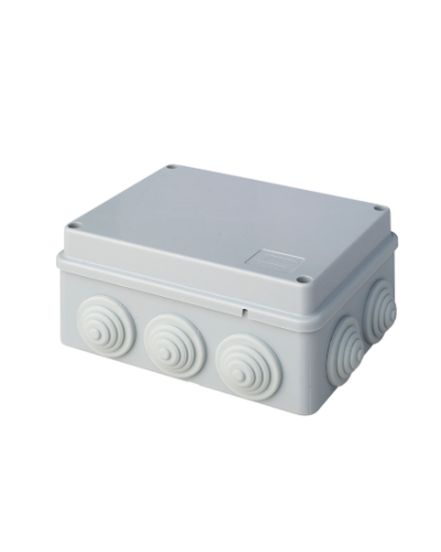 Коробка JBS150 150х110х70, 10 вых., 8P (0,15...2,5мм²) серая (43019HF-GR). Коробка монтажная, огнестойкая, без галогена. Экопласт в Череповце