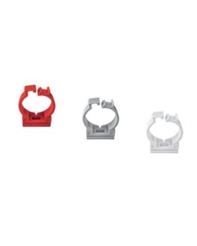 Ecoplast держатель с защелкой для труб D25, АБС, красный (50 шт) (49625-50). Держатель с защелкой для аспирационной системы. Экопласт в Череповце