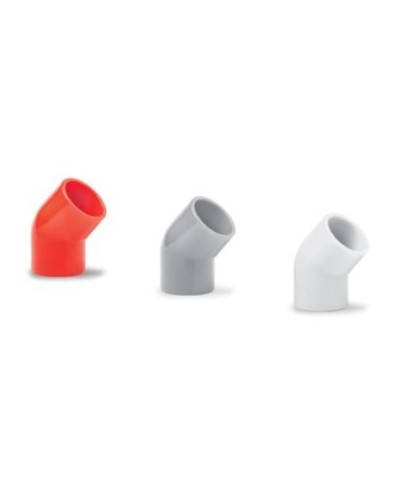 Ecoplast поворот 45гр., для аспирационной системы D25, АБС, белый (10 шт) (49225-10W). Поворот для аспирационной системы. Экопласт в Череповце