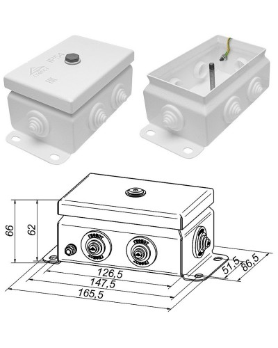 КМ IP55-0812 (без DIN рейки). Коробка монтажная электротехническая. Гефест в Череповце