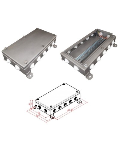 КМ IP55-1530, 14 вводов, нержавейка. Коробка монтажная электротехническая. Гефест в Череповце