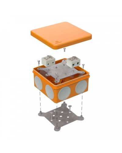 Коробка огнестойкая 60-0300-FR6.0-4 Е15-Е120 100х100х50. Коробка огнестойкая для открытой установки. Промрукав в Череповце