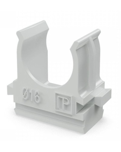Крепеж-клипса для труб АБС-пластик в п/э D16 (100 шт) (PR.02616). Крепление для труб ПВХ. Промрукав в Череповце