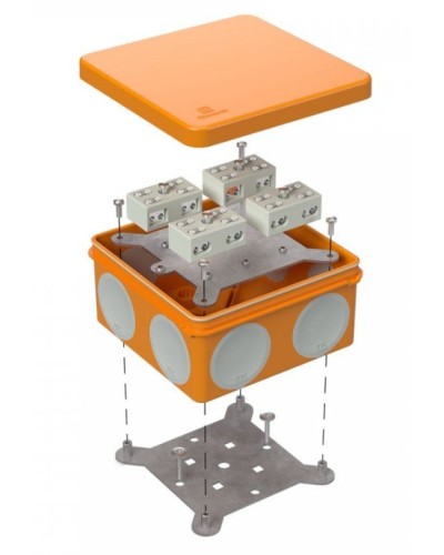 Коробка огнестойкая 100х100х50 (60-0300-FR6.0-4-8-Р Е15-Е60). Коробка огнестойкая для открытой установки. Промрукав в Череповце