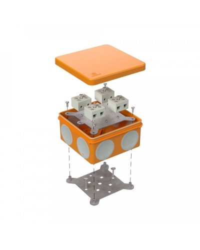 Коробка огнестойкая 100х100х50 (60-0300-FR10.0-8). Коробка огнестойкая для открытой установки. Промрукав в Череповце