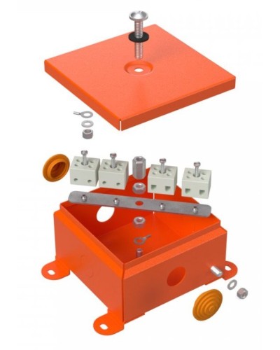 Коробка огнестойкая 110х110х65 (70-0360-FR6.0-8). Коробка огнестойкая для открытой установки. Промрукав в Череповце
