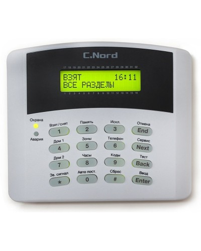 K16-LCD. Проводная клавиатура для контрольных панелей серии Норд, Hunter, Captain. Си-Норд в Череповце