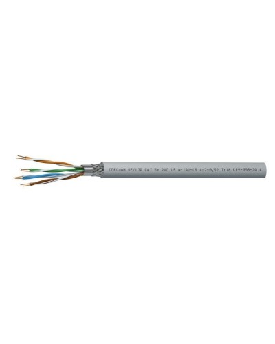 СПЕЦЛАН SF/UTP Cat 5e PVC LSнг(А)-LS 4х2х0,52. Кабель «витая пара» (LAN) для структурированных систем связи. Спецкабель в Череповце